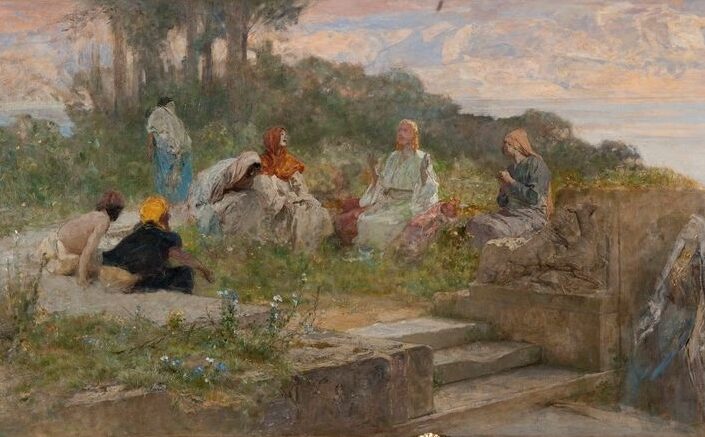 Domenico Morelli Pater Noster o Il discorso della montagna (bozzetto)